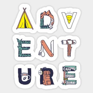 Adventure Typography Sticker
